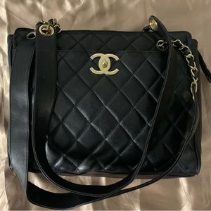 Authentic Chanel Lambskin Tote